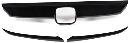Vista 12 de Parrilla delantera superior e inferior cromada compatible con Honda CR-V 2007 2008 2009 Rejilla superior e inferior cromada