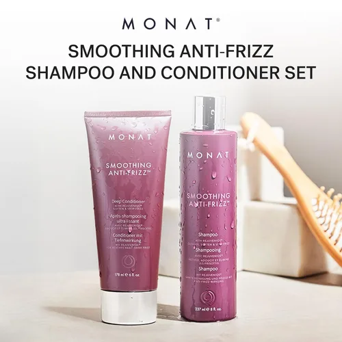 Vista 7 de MONAT Set suavizante antiencrespamiento – Champú natural para aliviar el encrespamiento y acondicionador para descartar el encrespamiento para un