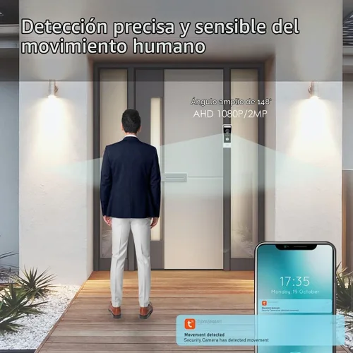 Vista 8 de ANJIELO SMART Timbre de video con cable con monitor interior, sistema de portero de video, cámara de entrada de puerta cableada con audio Negro