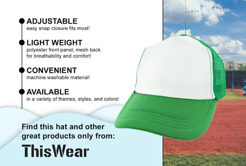 Vista 7 de St Patricks Day Party Hat Group 4 St Patricks Lucky Word Art Snapback Style Trucker Hat