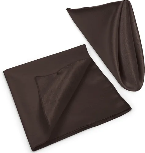 Vista 8 de Ultimate Textile -1 docena - Reversible Shantung Satin - Majestic - Servilletas de tela Majestic de 17 x 17 pulgadas color marrón chocolate