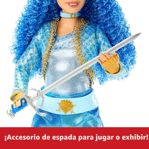 Vista 3 de Mattel Disney Descendants: La muñeca de moda de La Ascensión de la Roja y accesorio, Princesa Chloe Encantadora, hija de Cenicienta con ropa