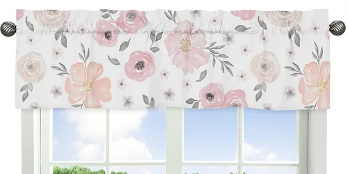 Vista 11 de Sweet Jojo Designs Cenefa de ventana de jardín floral bohemio para niña de flores, tratamiento de cortina para habitación de bebé, habitación