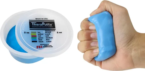 Vista 34 de CanDo 10-0920 TheraPutty - Masilla de ejercicio de mano estándar, Mediana, 1oz