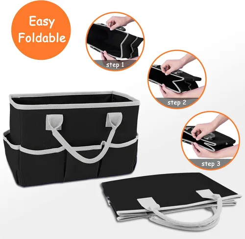 Vista 6 de ZKOO Organizador de Almacenamiento de Suministros de Arte Caddy, Bolsas de Transporte para Manualidades con Bolsillos para Organización de Álbumes