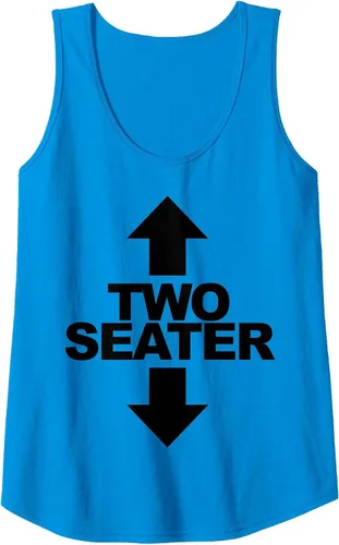Vista 4 de Two Seater Funny Adult Humor Two Seater Tank Top Gris jaspeado