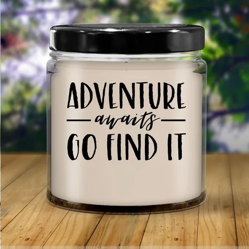 Vista 4 de Adventure Awaits Go Find It - Velas de regalo para mujeres, regalos para ella, esposa, novia, regalos de cumpleaños para mujeres, mamá, mejor amiga