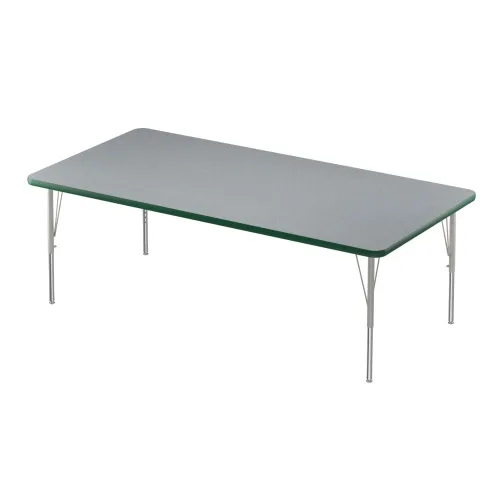 Vista 21 de Correll - Mesa rectangular de actividades para el aula de 30 x 60 pulgadas, altura ajustable (19-29 pulgadas), parte superior de granito gris, borde