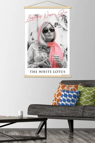 Vista 2 de Trends International The White Lotus - Póster de pared de leyendas que nunca mueren, 22.37 x 34.00 pulgadas, paquete de impresión premium y colgador