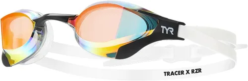Vista 14 de TYR Tracer-X RZR Racing - Gafas de natación competitivas de perfil ultra bajo, antiniebla, visión periférica amplia Ultra-Low Profile Frame