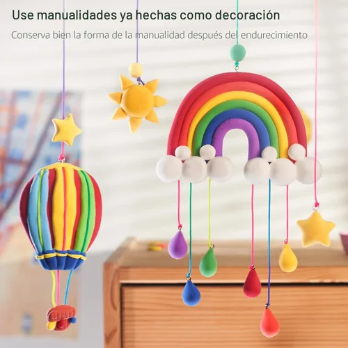 Vista 6 de FlyFlag - Arcilla de secado al aire – 70 colores, ultraligera y suave, arcilla de modelado no tóxica para niños con herramientas y tutoriales
