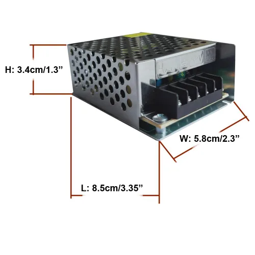 Vista 3 de Adaptador transformador regulado universal de fuente de alimentación conmutada, CA 110 V/220 V a CC 5 V, 5 A, 25 W, convertidor para tira de luz