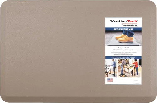 Vista 23 de WeatherTech ComfortMat, Alfombrilla Antifatiga de 61 por 91 Centímetros, Patrón Bordeado, Negro