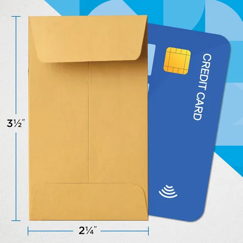 Vista 3 de Guardian Sobres de papel #1 para monedas con solapas engomadas, paquete de 50 sobres pequeños en blanco para tarjetas de regalo, monedas, recibos