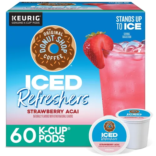 Vista 20 de The Original Donut Shop Iced Refreshers, Berry Chill, Brew Over Ice Cápsulas Keurig K-Cup de una sola porción, 60 unidades (6 paquetes de 10)