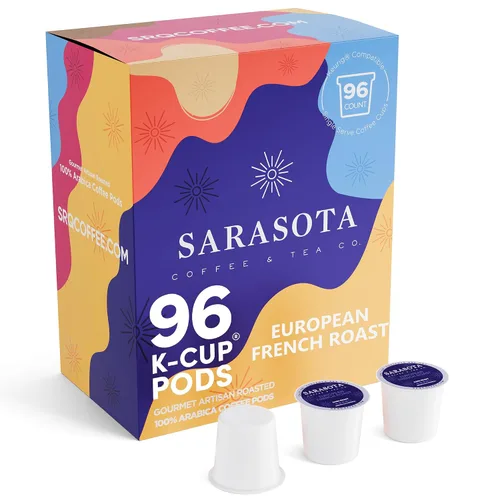 Vista 18 de Sarasota K-Cup Cápsulas de café Café con sabor a tostado medio Brownie de nuez y canela Una porción para cafeteras Keurig Gourmet, bajo