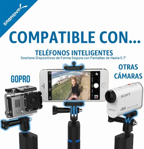Vista 3 de SABRENT Bluetooth Selfie Stick con cargador de batería incorporado de 5200mAh (GR-SSTK)