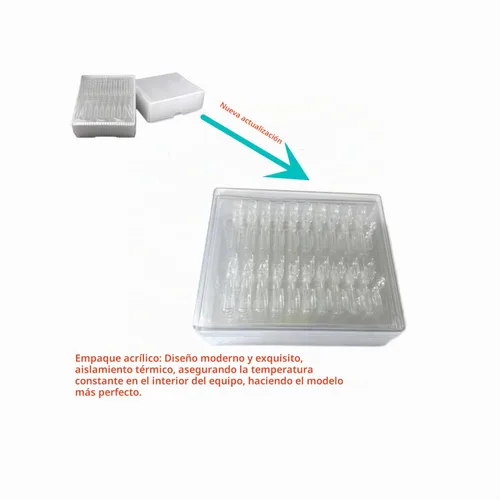 Vista 3 de Inserto de vial de vidrio, inserto de vidrio transparente 100ul con Polyspring, 0.197x1.142 in, paquete de 100