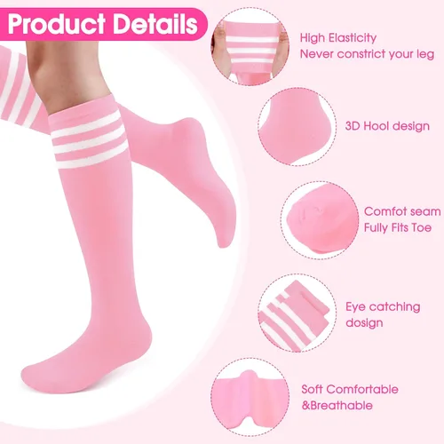 Vista 6 de Zhanmai 5 Layered Tutu Skirt for Kids Tulle Tutu Skirt with Tube Socks Princess Runners Costumes Cosplay for Girls Kids