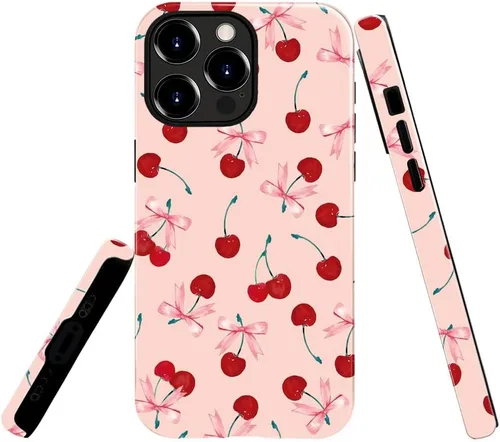 Vista 10 de Funda TnXee Compatible con iPhone 11, Funda Híbrida Brillante de 2 Capas para Prevenir Caídas para Niñas y Niños, Aspecto Bonito con Flores Salvajes
