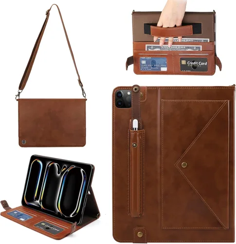 Vista 56 de Funda tipo bolso para iPad mini de 5ª/4ª/3ª/2ª/1ª generación de 7.9 pulgadas, Techcircle funda ligera tipo folio con soporte bandolera con billetera