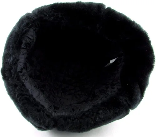 Vista 3 de Sombrero del ejército soviético ruso, negro KGB de piel militar Cossack Ushanka, talla L