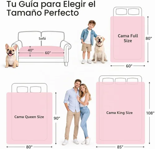 Vista 6 de LOOBANI Manta impermeable para sofá, de doble cara, a prueba de fugas, 40 x Rosa