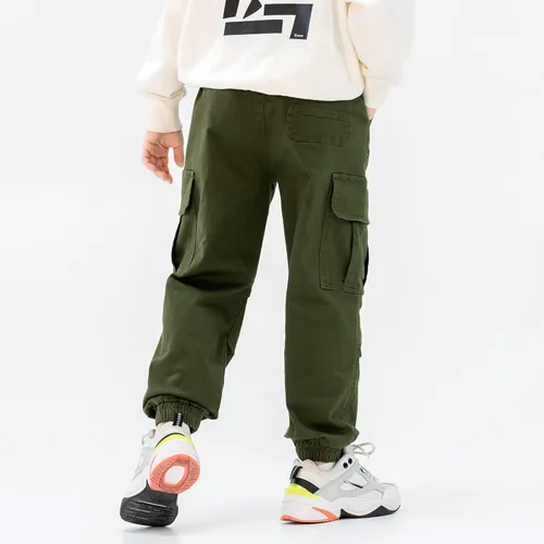 Vista 6 de MINI PANDA Pantalones cargo para niños, Husky con cintura ajustable, talla 6-16