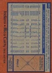 Vista 2 de 1978 Topps Baseball Card #305 Rico Carty