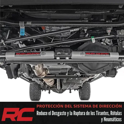 Vista 2 de Estabilizador de dirección dual Rough Country N3 para Ford Super Duty 2005-24 - 8749130
