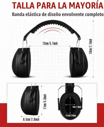 Vista 2 de Copkim Paquete de 12 orejeras de protección auditiva a granel NRR de 28 dB con reducción de ruido, orejeras de protección para los oídos