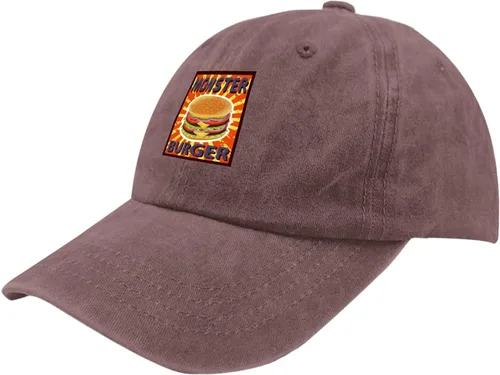 Vista 2 de Vintage Hats for Men Hamburger Ball Hats for Men's Cool Cap Breathable Burgerr Squad Sun Hats