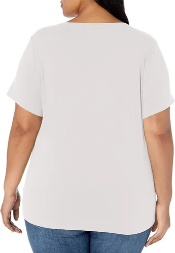 Vista 4 de Tienda Essentials Camiseta de manga corta con cuello redondo para mujer