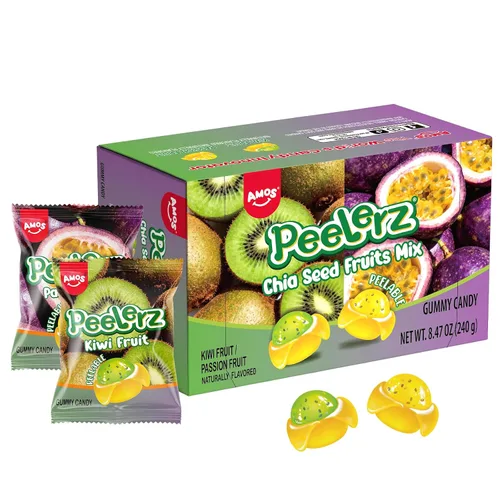 Vista 11 de Amos Peelerz - Caramelos de gomita pelables, mezcla de melón (sandía y melón), caja de regalo de 8.47 onzas con 10 bolsas individuales, aperitivos