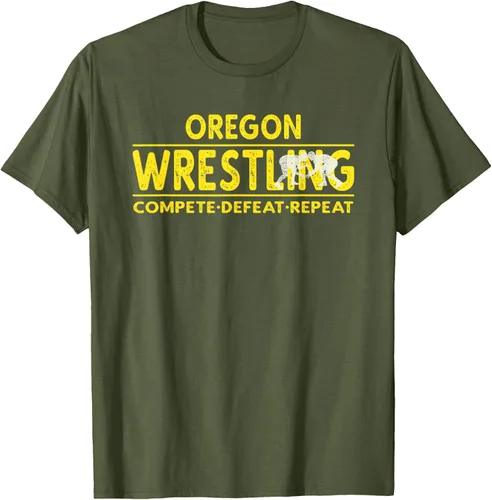 Vista 55 de Oregon Wrestling - Camiseta para competir, derrota, repetir
