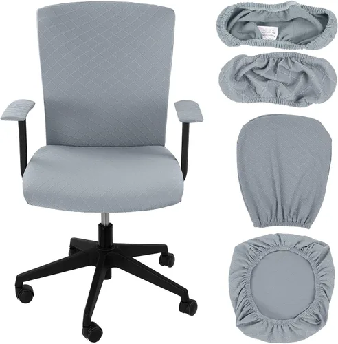Vista 10 de Tallew Juego de 4 Fundas para Silla de Oficina, Fundas Universales Elásticas para Computadora, Fundas Estiras para Asiento de Silla, Fundas