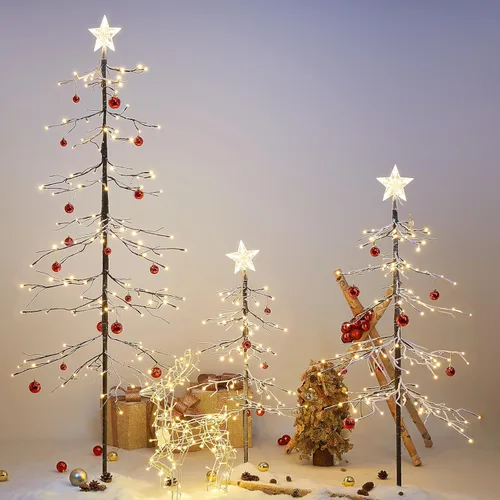 Vista 3 de Lightshare Árbol de abeto nevado de 13 pies, 328 luces LED, para uso en interiores y exteriores, blanco cálido, para el hogar, festival, fiesta