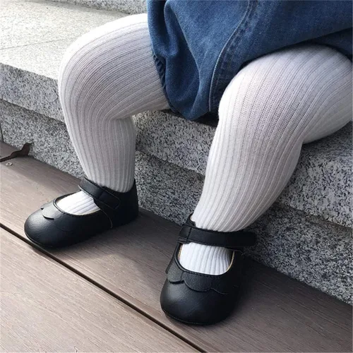 Vista 2 de LAFEGEN Zapatos planos Mary Jane para bebés y niñas con Bownot, suela suave, suela suave, piel sintética, recién nacidos, para primeros pasos