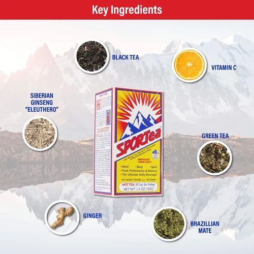 Vista 4 de SPORTea Caliente: 20 bolsas de té individuales/caja individual