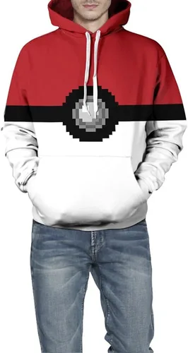 Vista 4 de QZUnique Causal - Sudadera deportiva unisex con estampado digital para amantes