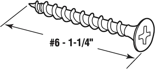 Vista 2 de Prime-Line MPSC7841-100 Tornillos para paneles de yeso, #6 x 1-1/4 pulgadas, rosca gruesa, cabezal Phillips (100 unidades)