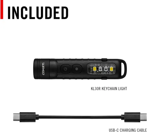 Vista 10 de Coast KL30R linterna LED recargable de bolsillo de 500 lúmenes con luz UV