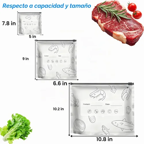 Vista 6 de 30 piezas de bolsas resellables de papel de aluminio para almacenamiento, bolsas de papel de aluminio gruesas con soporte de pie y cierre