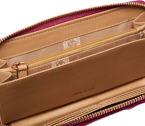 Vista 3 de Anne Klein Cartera acolchada con cremallera alrededor