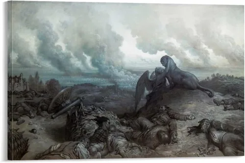 Vista 8 de 20 obras maestras por Gustave Dore - Póster artístico de Adán y Eva expulsados del Edén y arte de pared, póster moderno para decoración