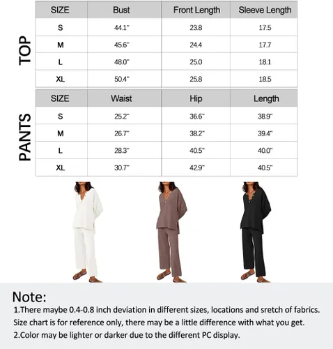 Vista 6 de LILLUSORY Conjunto de 2 piezas de moda de gran tamaño para mujer, conjunto holgado a juego de sudadera de punto acogedor, Albaricoque