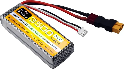 Vista 6 de 1 unids 7.4V 35C 3500mAh T Plug XT60 Plug Li Batería para WLTYOS 104001 144010 144001 124007 124016 124017 124018 124019 MJX 14301 1 1 4302 14210