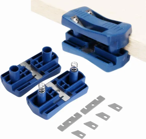 Vista 8 de Recortador de bandas, Mini cortador de banda de madera de melamina de madera contrachapada de PVC de plástico, herramienta de carpintería de recorte
