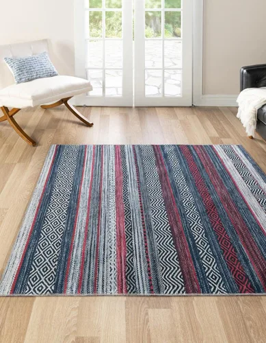Vista 15 de Unique Loom Yara Collection - Alfombra Axel (7' 10" cuadrada, verde/marfil)