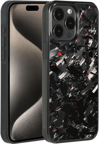 Vista 14 de Grip Series - Funda para iPhone 15 con fibra de carbono forjada real, diseño de bordes agarres, compatible con carga inalámbrica, compatible